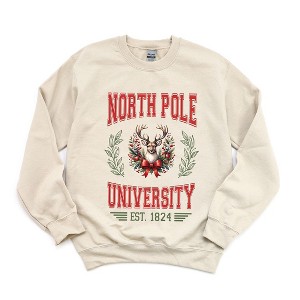 Simply Sage Market Women's Graphic Sweatshirt North Pole University Coquette - 1 of 4
