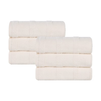 Ribbed Cotton Highly Absorbent Medium Weight Bath Towels, Set of 3 by Blue Nile Mills