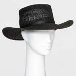 Straw Boater Hat - Universal Thread™ Black