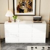 Famapy Large White 12 Drawers Dresser With Gloss Finish Concealed Handle - 3 of 4