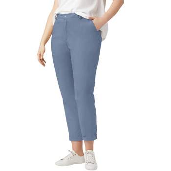Ellos Comfortable Women's Plus Size Modern Stretch Chino Pants Slim Fit Work & Casual