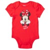 Disney Minnie Mouse Mickey Mouse Marie Baby Girls Bodysuit Pants and Headband 3 Piece Outfit Set Newborn to Infant - 3 of 4