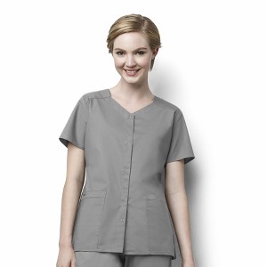 Wink WonderWORK Women's Short Sleeve Snap Front Scrub Top - 1 of 1