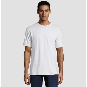 Hanes Men's Big & Tall Essentials Short Sleeve T-shirt 4pk White 3xl : Target
