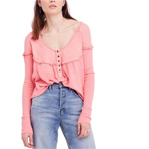 Free People Womens Down Under Henley Shirt - 1 of 1