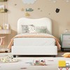 Garvee Modern Bed Frame Upholstered in Soft Boucle Fabric, Sturdy Wooden Slats, No Gap Headboard, Easy Assembly, No Box Spring Needed - 3 of 4