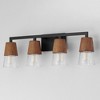 Maxim Lighting Carpenter 4 - Light Vanity in  Walnut/Black - 2 of 3
