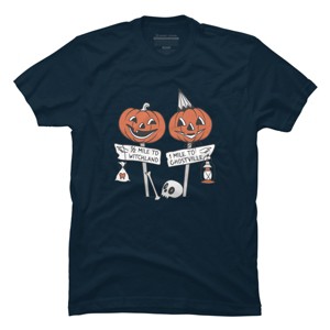 Men's Design By Humans Halloween Pathways By runcatrun T-Shirt - 1 of 4
