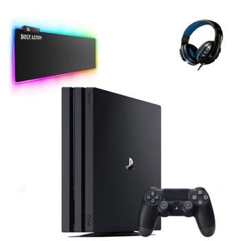 Sony PlayStation 4 1TB Gaming Console Black with BOLT AXTION with 2  Controller Bundle Used