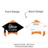 Big Dot of Happiness Orange Grad - Best is Yet to Come - Orange Grad Cap Wish Card Grad Party Activities - Shaped Advice Cards Games - Set of 20 - 3 of 4