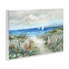 Stupell Industries Tranquil Beachside Flower Meadow Ocean Sailboats Scene, 13" x 19" - 3 of 4