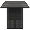 vidaXL Patio Table with Glass Top Black 74.8"x31.5"x29.1" Poly Rattan - 4 of 4