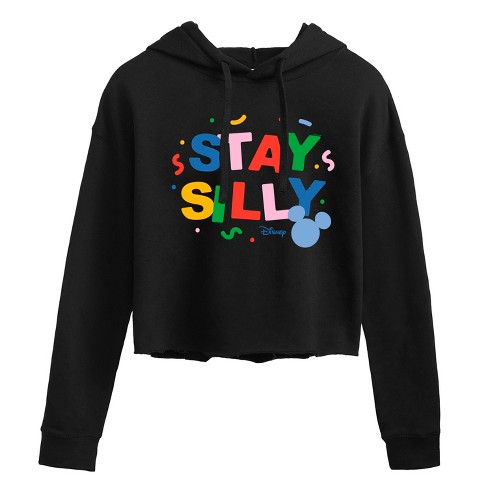 Women's - Disney - Stay Silly Cropped Graphic Hoodie - image 1 of 3