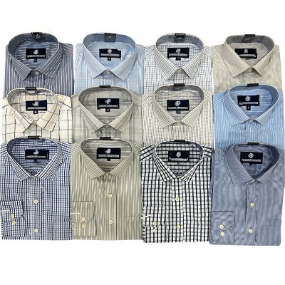 BenBen Mens 12 Pack Everday Button Down Long Sleeve Shirts