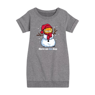 - Garfield - Have An Ice Day Graphic Short Sleeve Fleece Dress