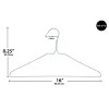 Racxily 60-Pieces Drip Dry Wire Clothing Hangers, 6 Pack, Adult, White, Plastic Coated - 3 of 4