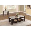 Vynxaria Contemporary End Table with Genuine Marble Top, Dark Cherry Finish, 24"x22"x24"H - 3 of 4