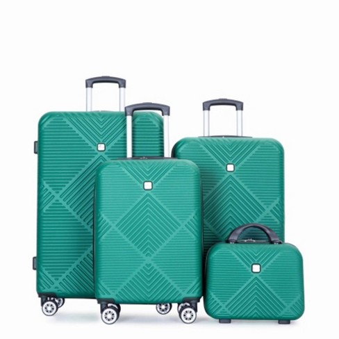 4 piece luggage set with spinner wheels sale