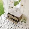 Whisen Floating Wall-Mounted Bathroom Vanity with Resin Sink, Water-Resistant Timber Cabinet and 2 Storage Drawers - 2 of 4
