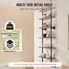 VEVOR Industrial Pipe Shelf, 6 Tier 24x9.84in,Wall-Mount Floating Rustic Wood Shelves Bracket Display Bookshelf, Storage Rack Sundries Holder, Black - 3 of 4