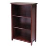 42.99" 7pc Verona Set Storage Shelf with Folding Fabric Baskets Walnut - Winsome: Mid-Century Modern, Wood Composite - 2 of 3