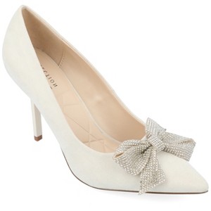 Journee Collection Womens Marcie Mid Heel Pointed Toe Pumps - 1 of 4