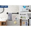 Itopfox 5 Piece Industrial Pipe Bathroom Hardware Set with 18 inch Towel Bar Toilet Paper Holder 3 Hooks Heavy Duty Black - 3 of 4