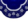 Northlight Velvet Snowflake Christmas Tree Skirt - 48" - Royal Blue and White - 3 of 3