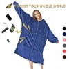 Inhand Oversized Wearable Blanket Hoodie, Long Hooded Blanket for Girls, Cozy Flannel Sweatshirt Blanket with Giant Pocket and Zipper - 4 of 4