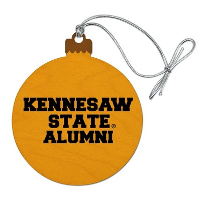 Kennesaw State Owls Alumn Wood Christmas Tree Holiday Ornament