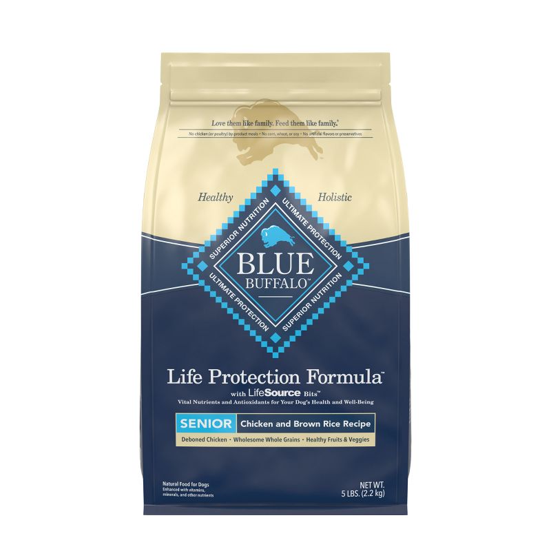 Blue Buffalo Life Protection Formula Natural Senior Dry Dog Food with Chicken and Brown Rice, 1 of 14