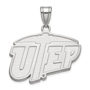 Black Bow Jewelry 10k White Gold Texas at El Paso Miners NCAA Large Pendant - 1 of 3