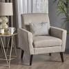 TOAOTBNBO Upholstered Accent Chair with Birch Wood Leg, Sofa Armchair with Soft Cushion Club Chair for Bedroom, Beige - 4 of 4