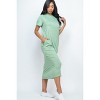 Slickblue Women's Casual Side Pocket Tee Dress, Short Sleeve Jersey Knit, Relaxed Fit, 12 Color Options, Size S-L - 2 of 4
