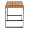 Vynxaria Modern 48" Brown Computer Desk with Black Metal Frame Sleek Home Office Workspace for Laptops - 2 of 4