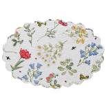 Park Designs Oval Wildflower Scalloped Placemat Set - White