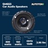 Autotek 4 Pack Street Machine 6.5 Inch 3-Way Car Audio Coaxial Speakers with Neo Mylar Soft Dome Tweeters for Crystal Clear Sound and Poly Cones - 4 of 4