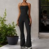 Anna-Kaci Active Women's Flared Halter Neck Jumpsuit Convert to High Waist Flared Yoga Pants- Small, Black - 2 of 4