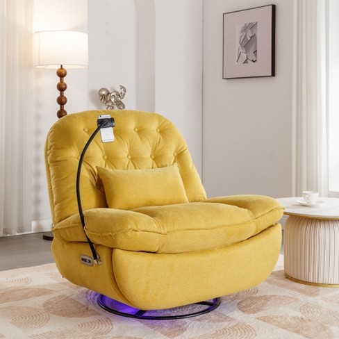 Mustard yellow best sale recliner chair