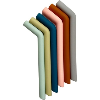 Ello 4pk Compact Fold and Store Silicone Straw Set