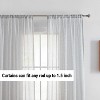 HLC.ME Penelope Faux Linen Textured Privacy Sheer Light Filtering Rod Pocket Curtains Panels, Set of 2 - 3 of 4