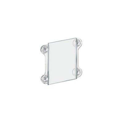 Clear Acrylic Vertical Sign Holder Frame with Suction Cups, 2-Pack