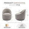 Modern Barrel Swivel Chairs with Concealed Storage, Round Upholstered Accent Chairs - 3 of 4