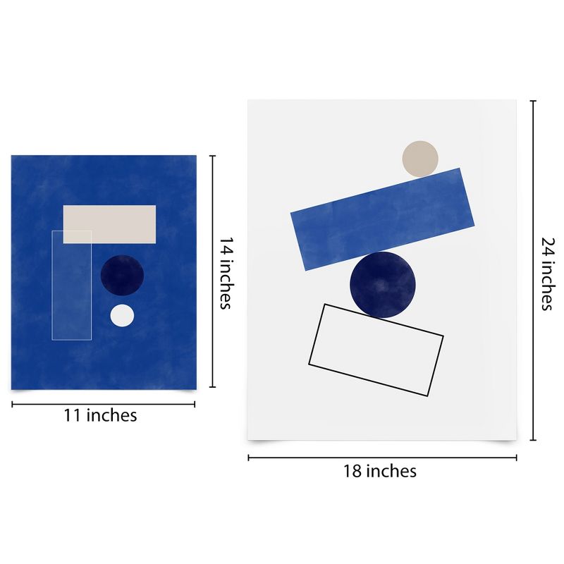 Americanflat - Minimalist Blue Geometric by The Print Republic - boho minimalist Wall Art, 6 of 7