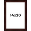 PosterPalooza | Distressed Brown Picture Frame - UV Acrylic, Foam Board Backing, Hanging Hardware - 2 of 4