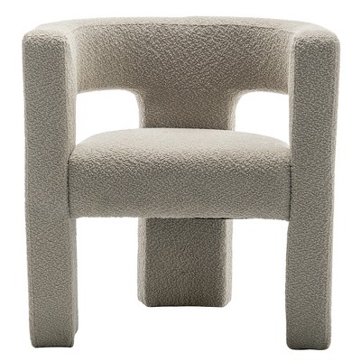 KINWELL 28" Wide Boucle Upholstered Square Armchair