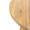 Kumasinova 16"Rustic Premium Acacia Wood Ootdoor Side Table,3-Legged Round End Table for Living Room,Poolside&Porch,Accent Sofa Side Table,Natural - 3 of 4