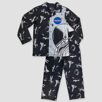 Boys' NASA Space 2pc Coat Pajama Set - Black