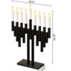 Vintiquewise Modern 9-Branch Hanukkah Menorah with LED Candles in Sleek Finish, Decorative Centerpiece and Meaningful Gift for Hanukkah, Black - 4 of 4