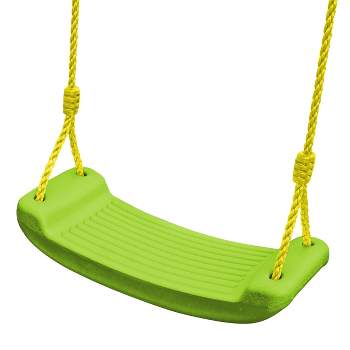Swing-N-Slide Plastic Molded Swing Seat with Rope - Green